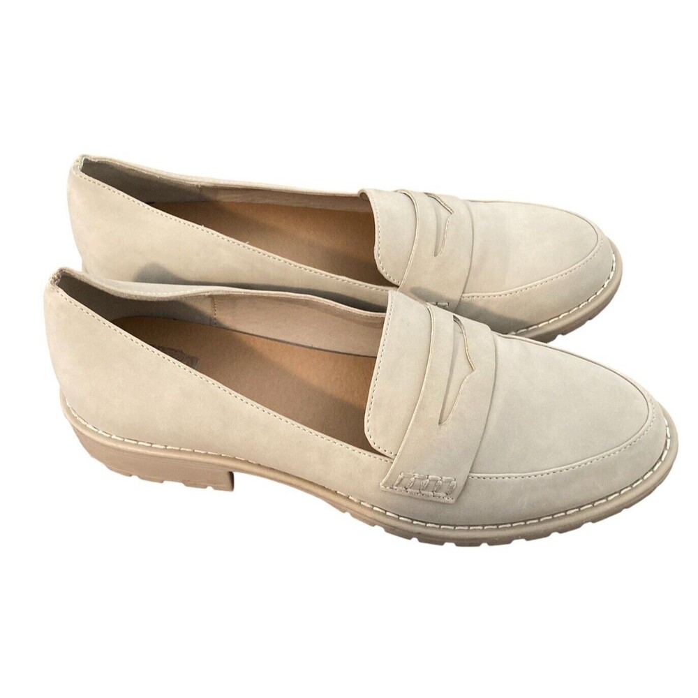 Dolce Vita Catalina Loafer Shoes Womens Size 10 Natural Tan Lug Sole Slip On